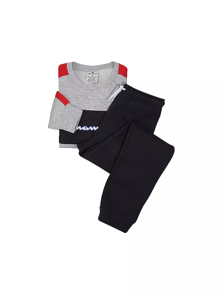 CHAMPION | Jungen Jogger Set 2tlg Sweater/Jogginghose  | hellgrau