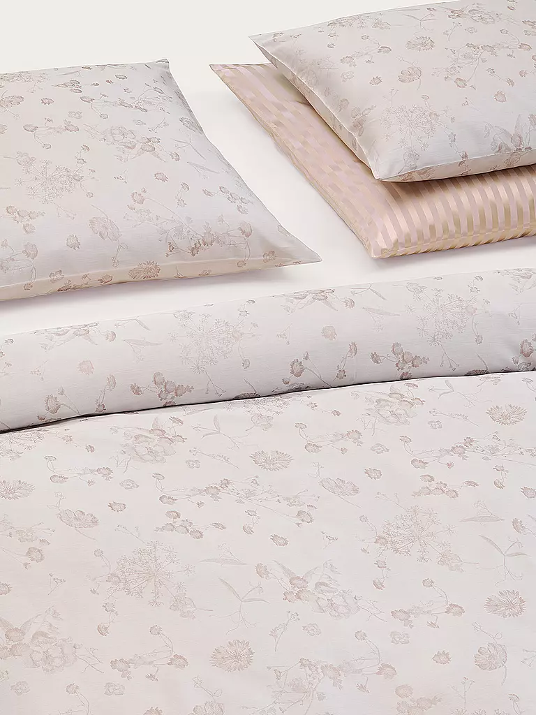 CHRISTIAN FISCHBACHER | Jacquard Deckenbezug FIORI PASTELLO 140x200cm Ivory | beige