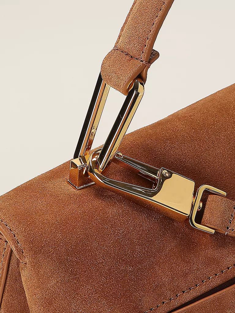 COCCINELLE | Ledertasche - Henkeltasche LIYA  SUEDE | camel