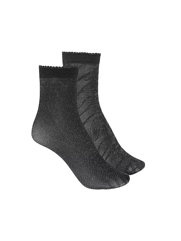 COMMA | Socken 2er Pkg. white | schwarz