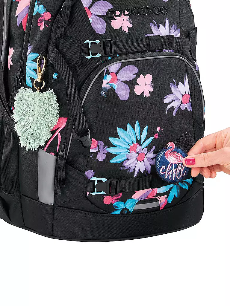 COOCAZOO | Schulrucksack MATE Floral Artnight  | schwarz