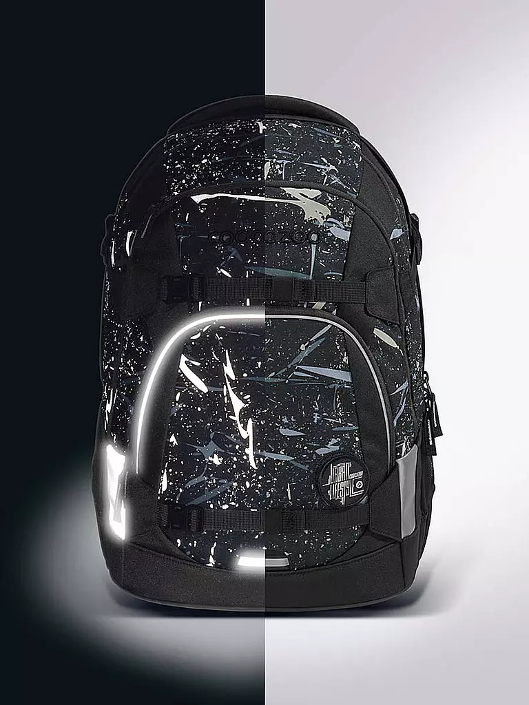 COOCAZOO | Schulrucksack MATE REFLECTIVE SPLAS | schwarz