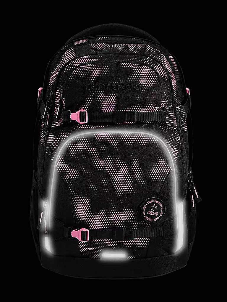 COOCAZOO | Schulrucksack PORTER PINK ILLUSION | schwarz