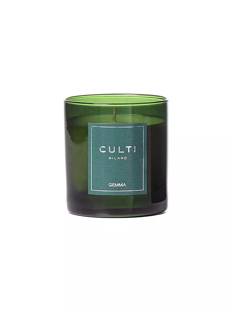 CULTI | Weihnachtskerze 270g klein GEMMA Grün | dunkelgrün