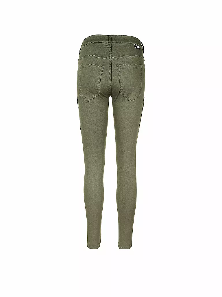 DR.DENIM | Cargohose Skinny Fit Lexy Cargo | grün