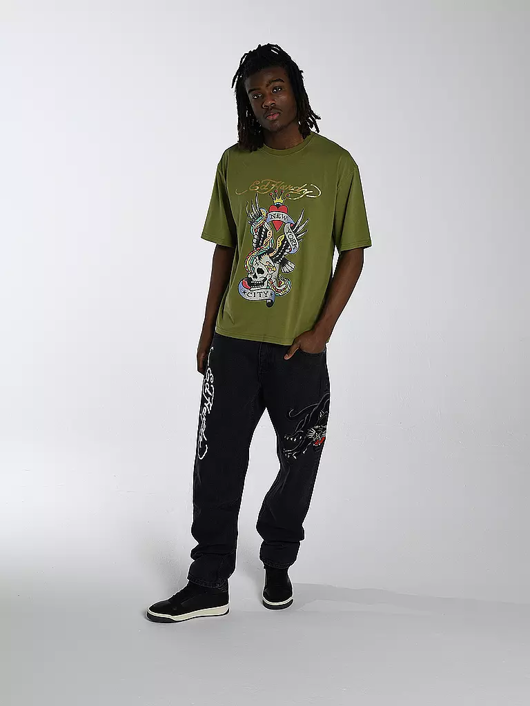 ED HARDY | T-Shirt NEW YORK CITY  | olive