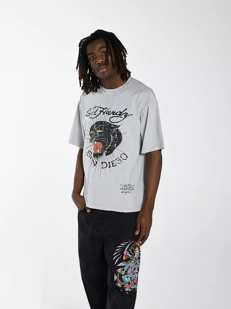 ED HARDY | T-Shirt PANTHER DIEGO  | weiss