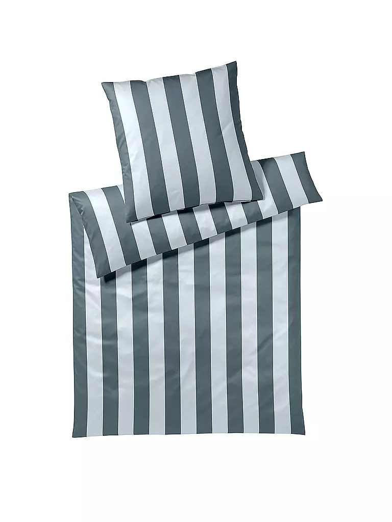 ELEGANTE | Satin-Bettwäsche 70x90cm/140x200cm NIGHT STRIPE Blau | dunkelblau