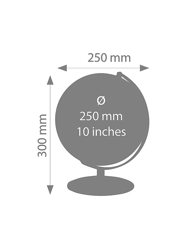 EMFORM |  Tischglobus - Planet  25 cm schwarz/gold | keine Farbe