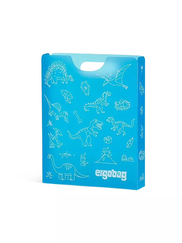 ERGOBAG | Heftebox Dinosaurier | blau