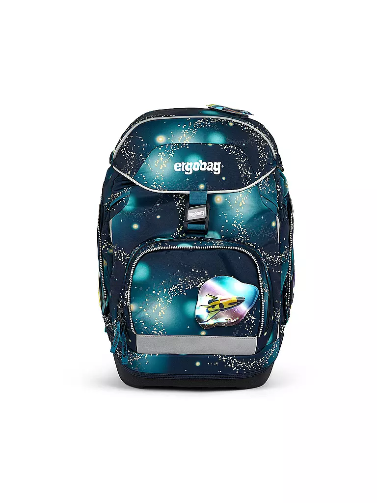 ERGOBAG | Schultaschen Set 6tlg PACK Galaxy Glow RaumfahrBär | dunkelblau