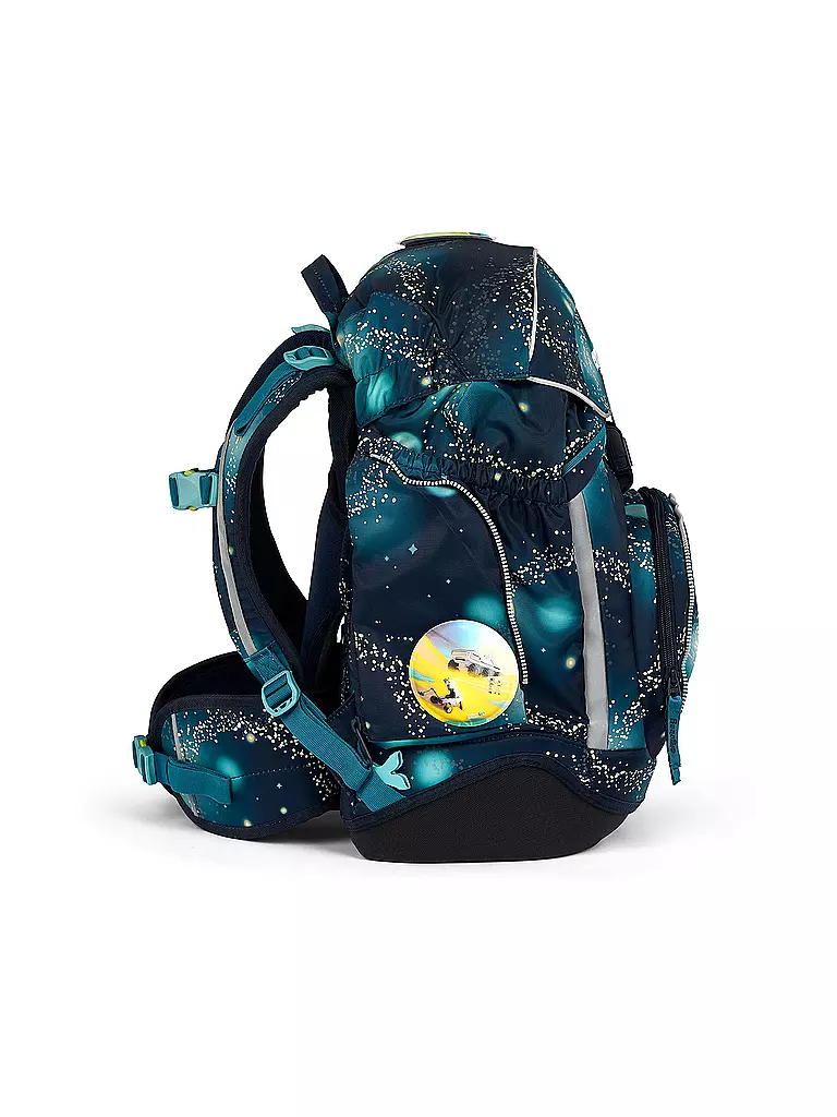 ERGOBAG | Schultaschen Set 6tlg PACK Galaxy Glow RaumfahrBär | dunkelblau