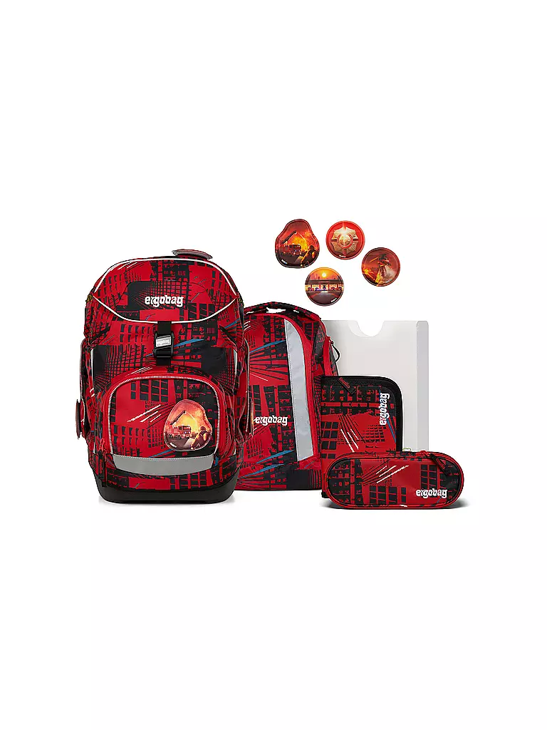 ERGOBAG | Schultaschen Set 6tlg. PACK AlarmBäreitschaft  | rot