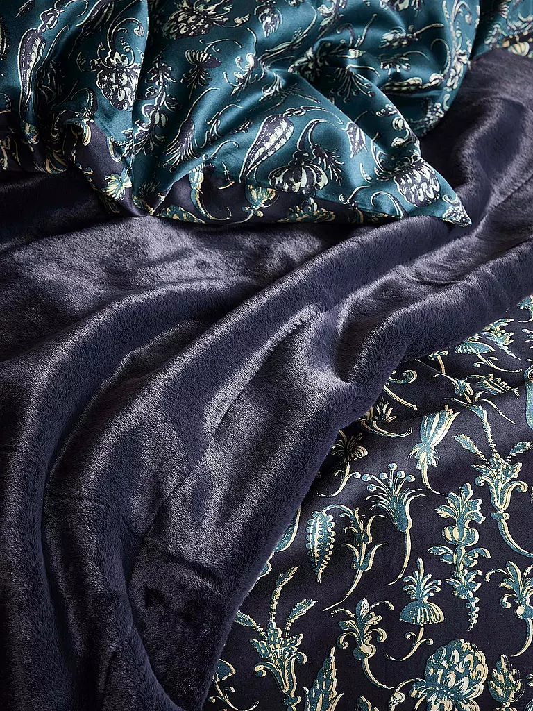 ESSENZA | Satin Bettwäsche 70x90cm/140x200cm ISSADORE Darkest Blue | dunkelblau