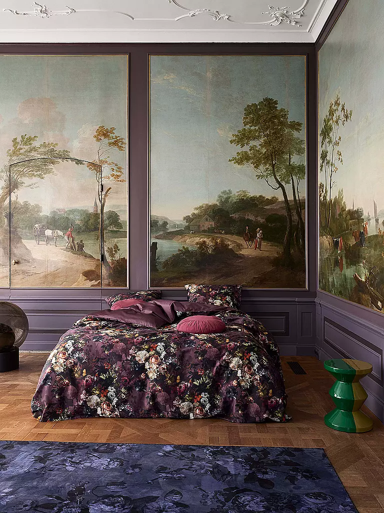 ESSENZA | Satin Bettwäsche 70x90cm/140x200cm KARLI Purple Tulip | beere