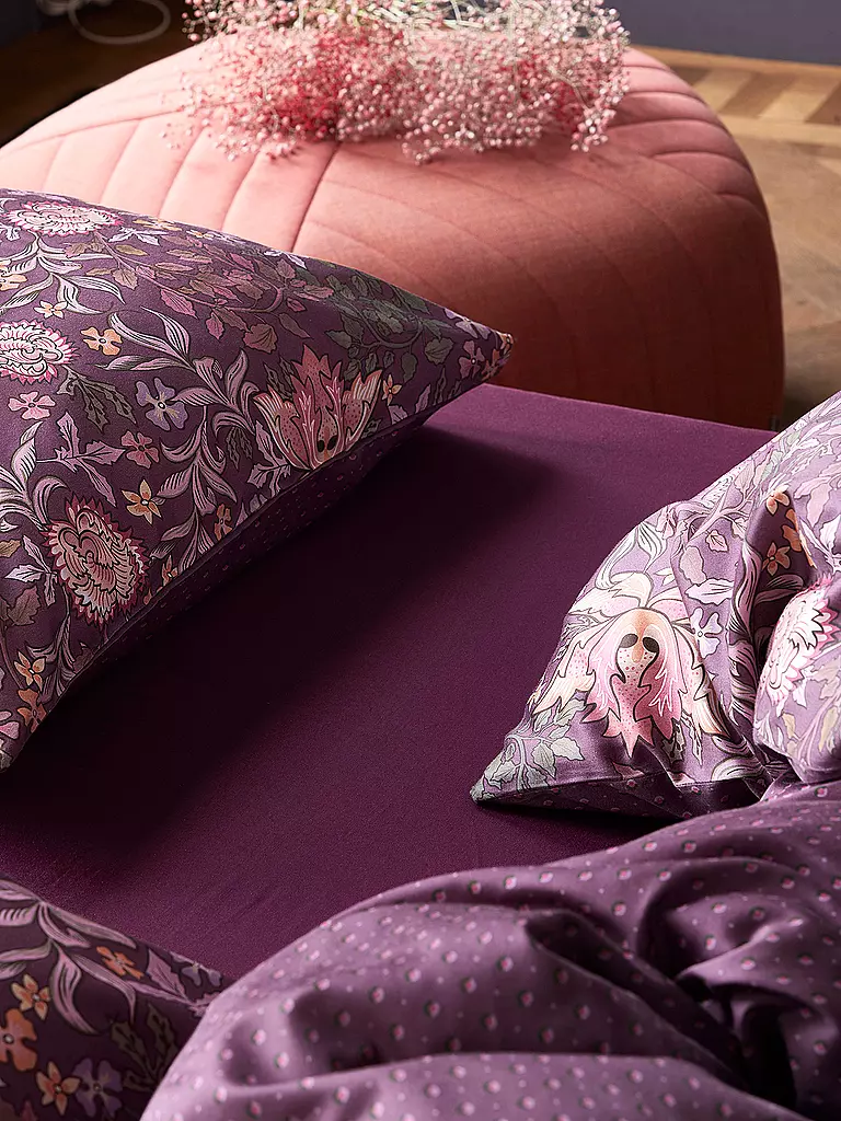 ESSENZA | Satin Bettwäsche 70x90cm/140x200cm OPHELIA Plum Wine | beere