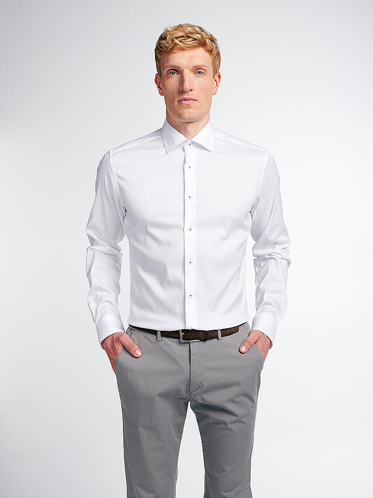 ETERNA | Hemd Slim Fit Performance | weiß