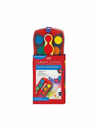 FABER-CASTELL | Connector Deckfarbkasten, rot, 12 Farben