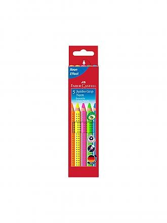 FABER-CASTELL | Jumbo Grip Neon Buntstift 5er Kartonetui