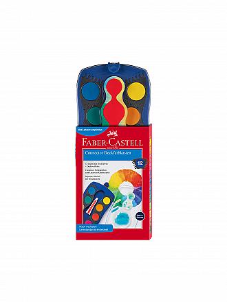 FABER-CASTELL | Connector Deckfarbkasten, blau, 12 Farben plus Deckweiß