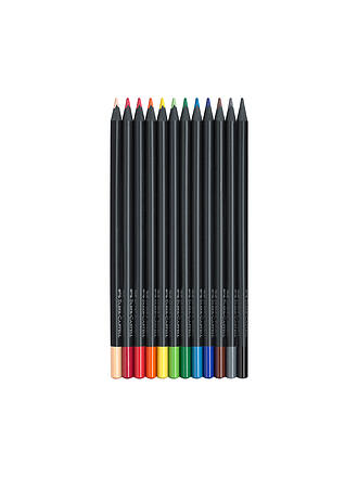 FABER-CASTELL | Black Edition Bunstifte, 12er Kartonetui