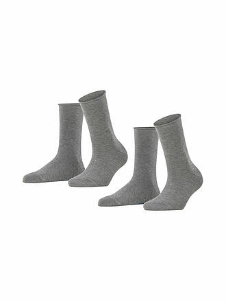 FALKE | Happy Socken 2er Pkg light grey mel.