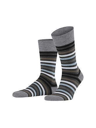 FALKE | Socken TINTED STRIPE asphalt mel