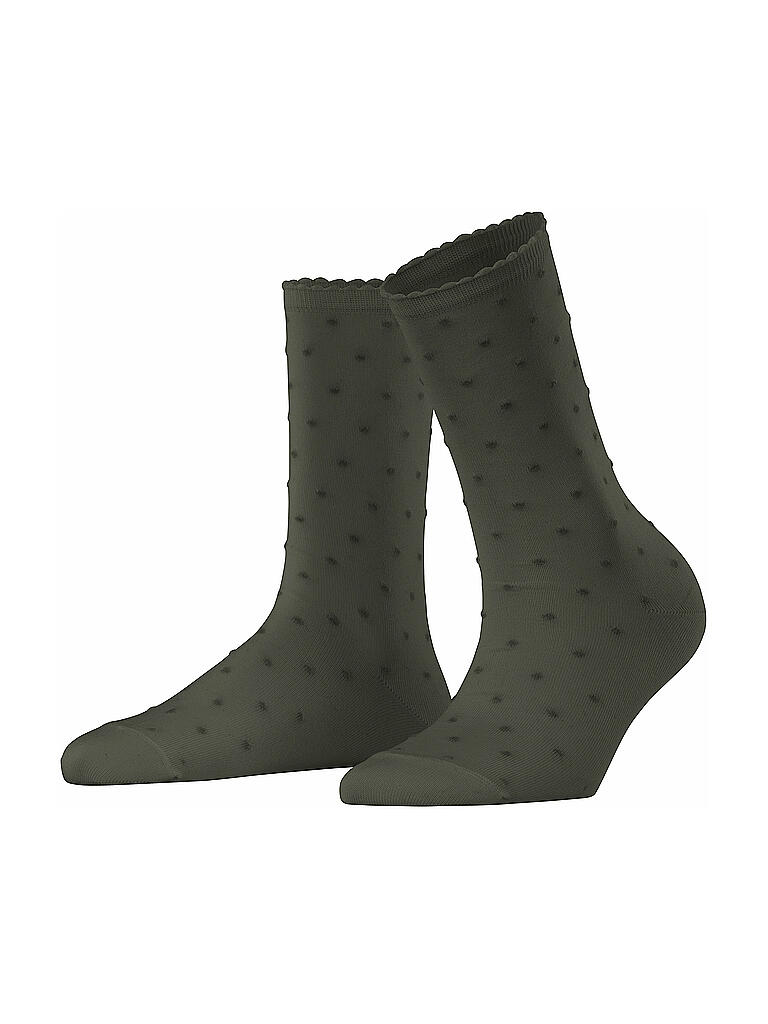 FALKE | Damen Socken Fluffy Dot Military | grün