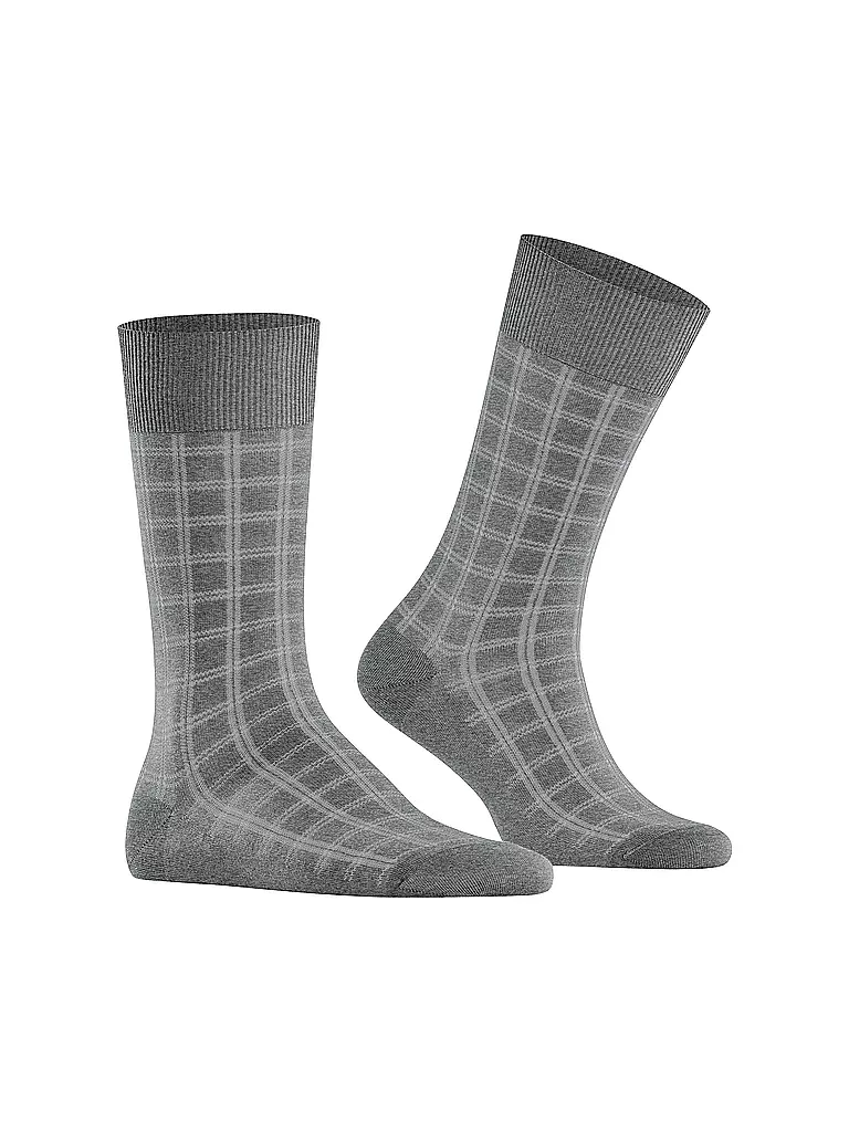 FALKE | Herren Socken MODERN TAILOR, light greymel. | schwarz