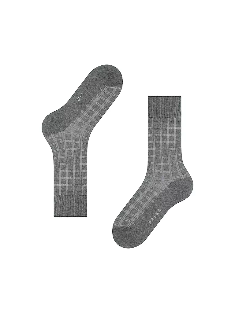 FALKE | Herren Socken MODERN TAILOR, light greymel. | schwarz