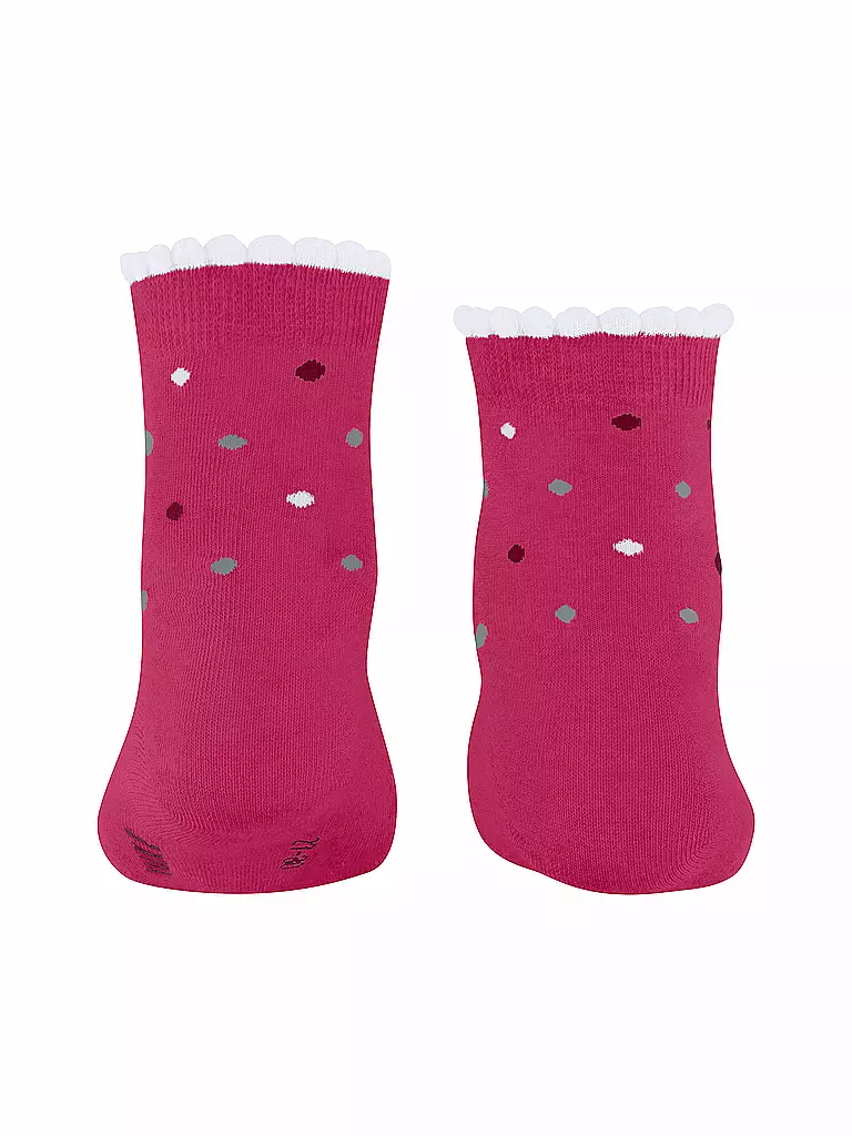 FALKE | Kinder Socken MULTIDOT fuchsia | weiss