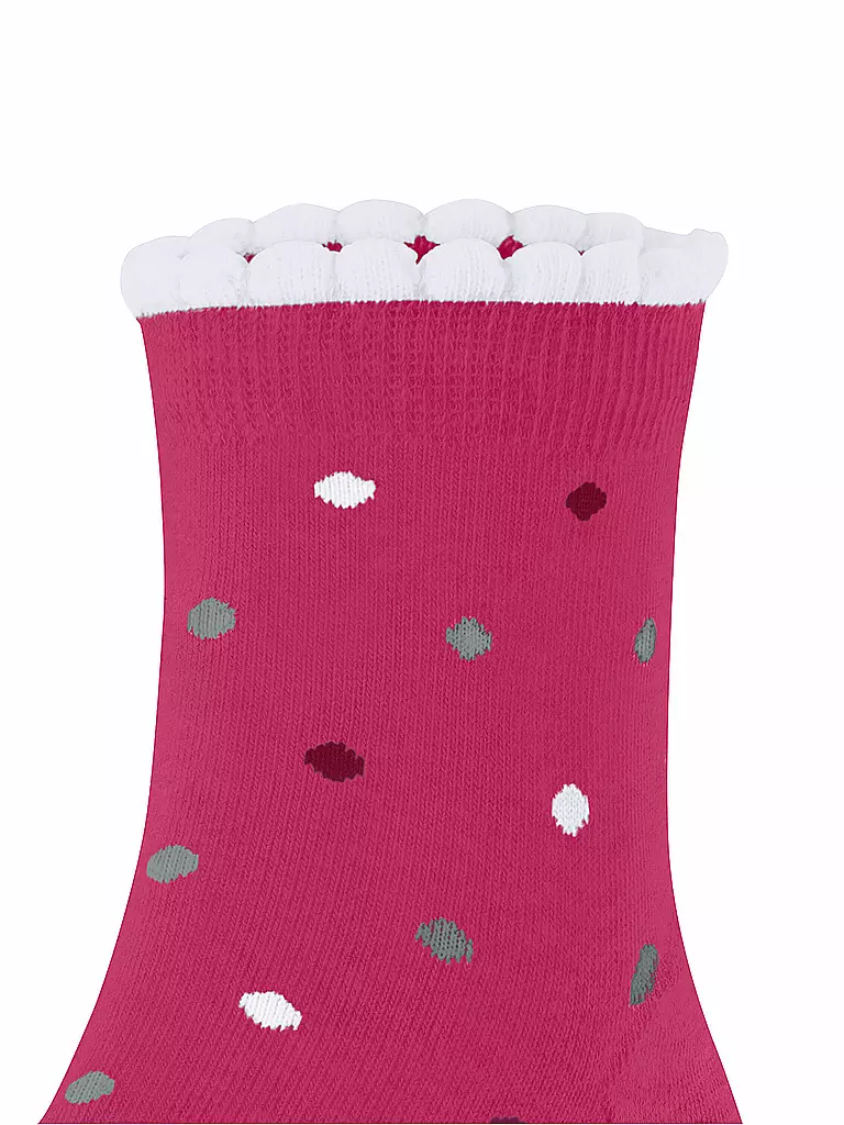 FALKE | Kinder Socken MULTIDOT fuchsia | weiss