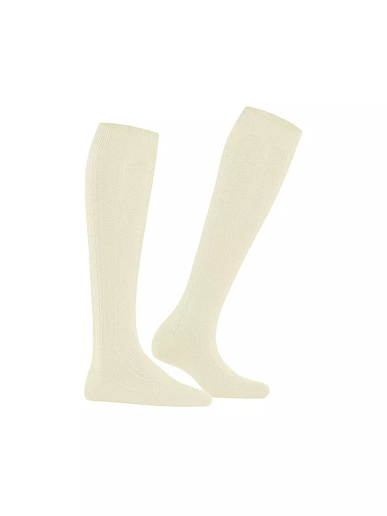 FALKE | Kniestrümpfe NEEDLEPOINT offwhite | creme