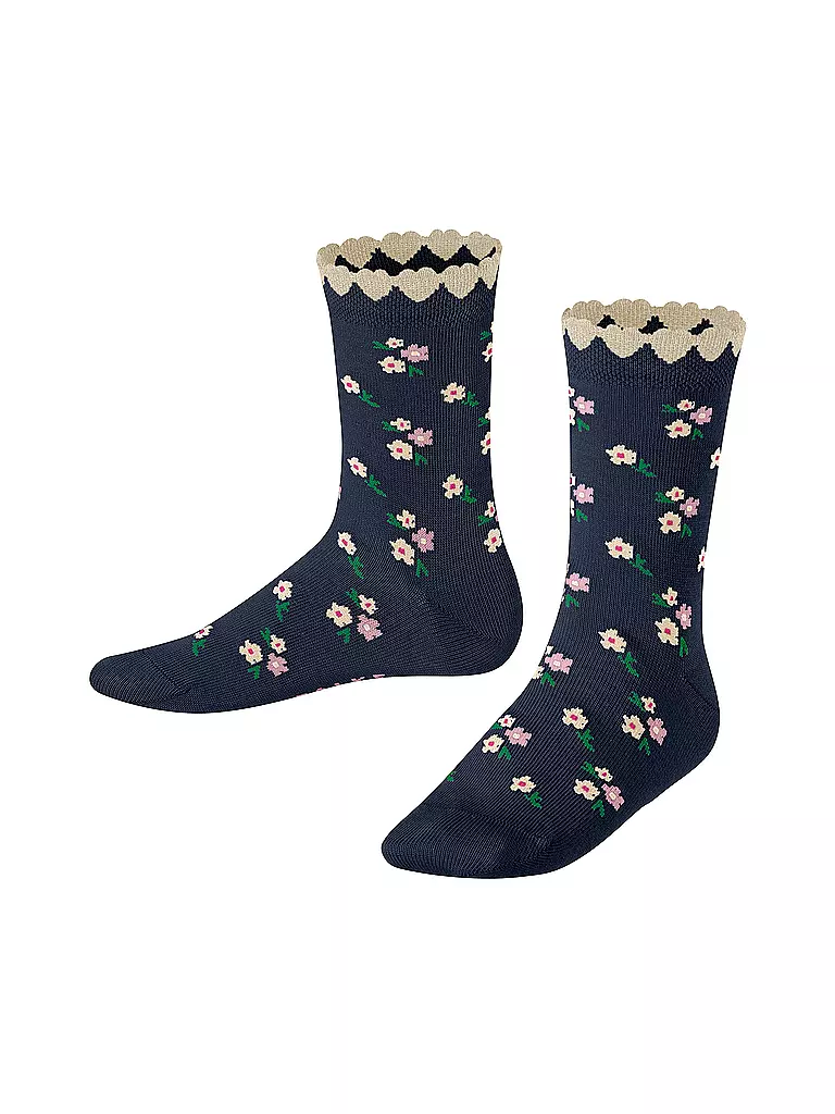 FALKE | Mädchen Socken DITSY FLOWERS space blue  | blau