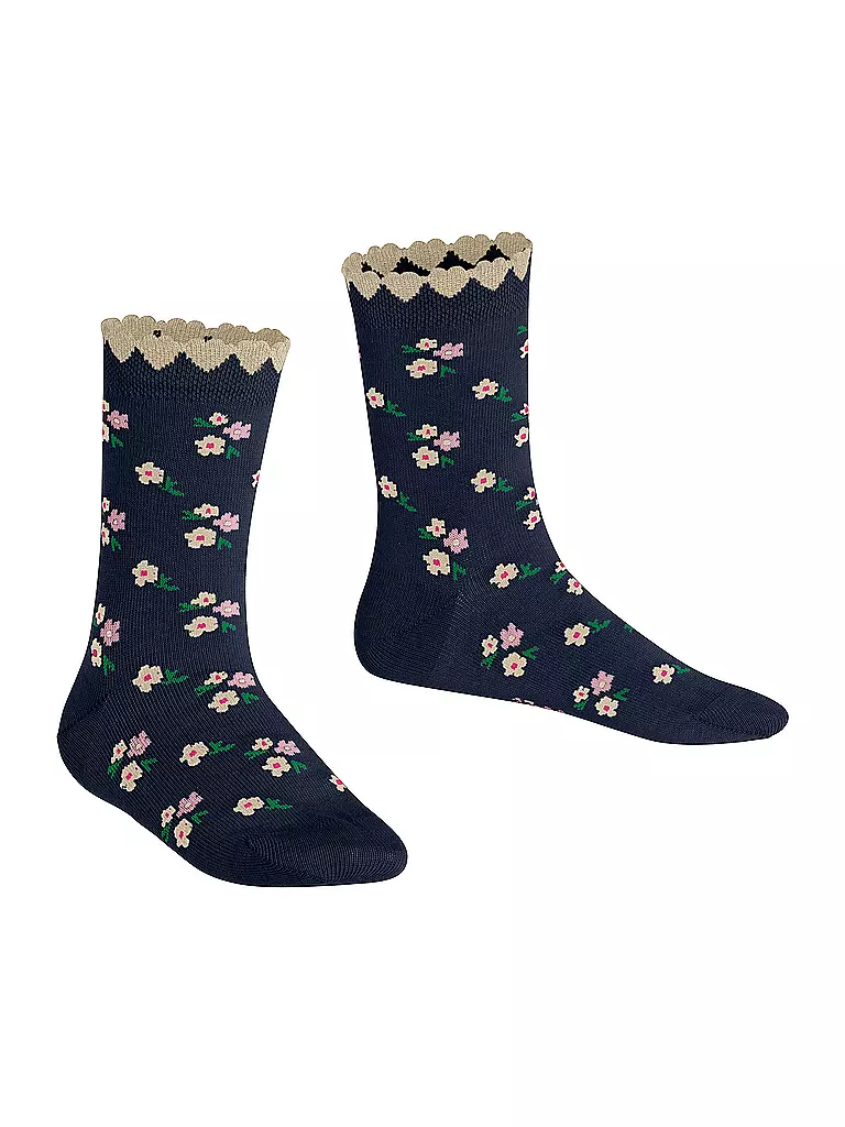 FALKE | Mädchen Socken DITSY FLOWERS space blue  | blau