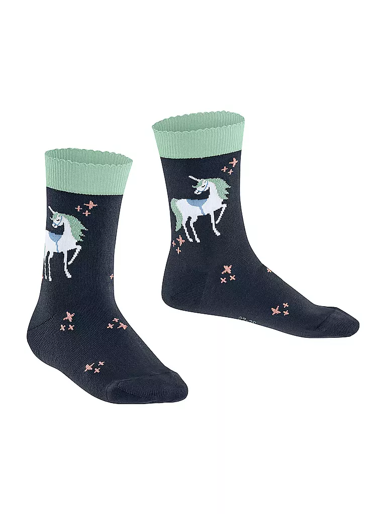 FALKE | Mädchen Socken MAGIC UNICORN space blue  | dunkelblau