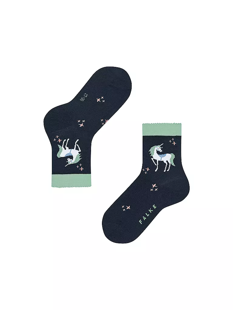 FALKE | Mädchen Socken MAGIC UNICORN space blue  | dunkelblau