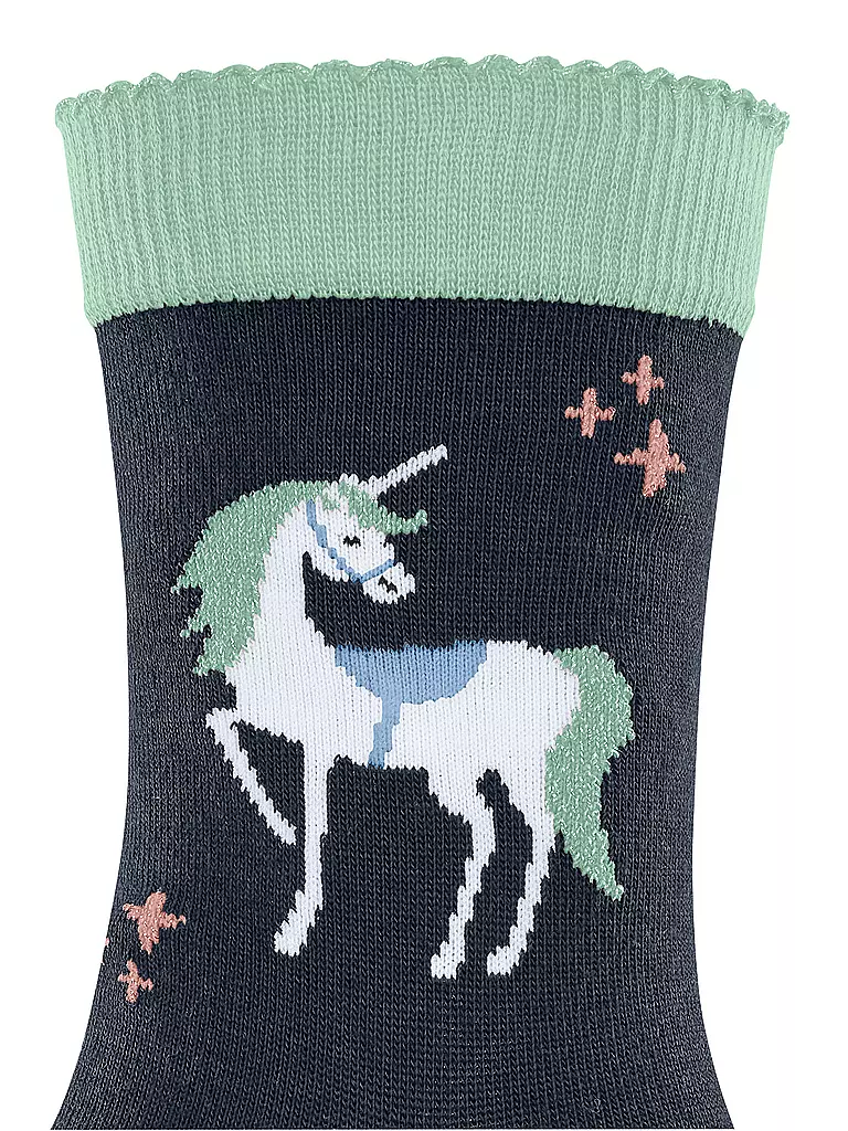 FALKE | Mädchen Socken MAGIC UNICORN space blue  | dunkelblau