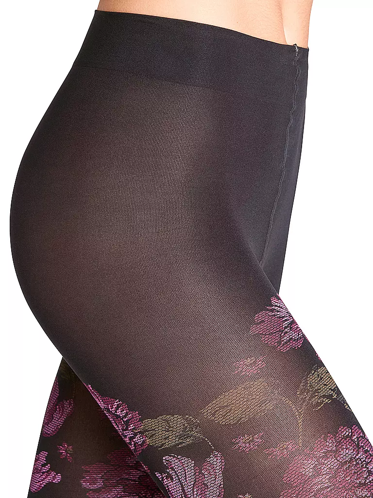 FALKE | Modestrumpfhose IVY GARDEN black | schwarz