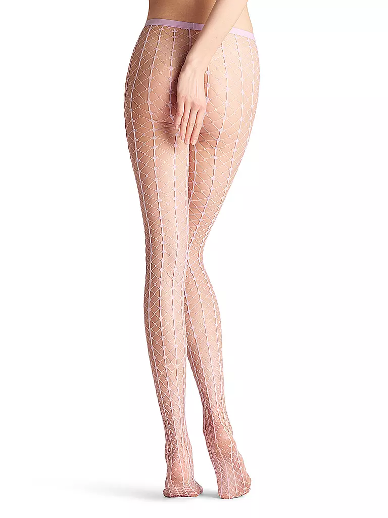 FALKE | Modestrumpfhose PARADISE NET shell pink | schwarz