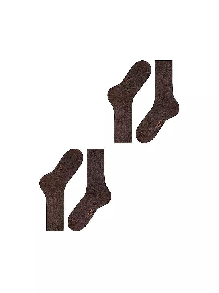 FALKE | Socken 2er Pkg HAPPY dark brown | braun