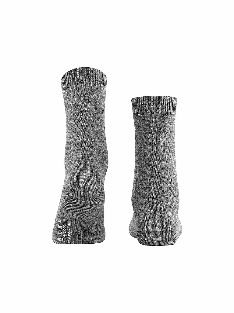 FALKE | Socken COSY WOOL lieght greymelange | dunkelblau