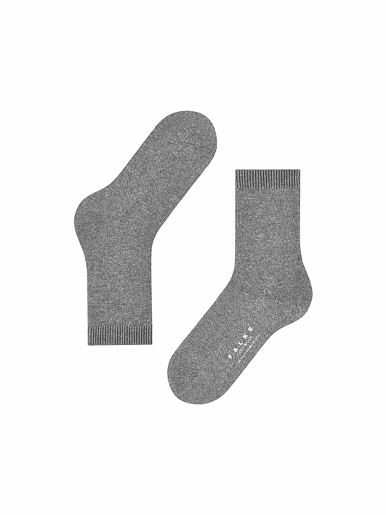 FALKE | Socken COSY WOOL lieght greymelange | dunkelblau