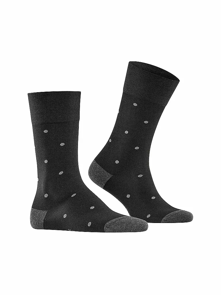 FALKE | Socken Dot anthracite mel. | blau