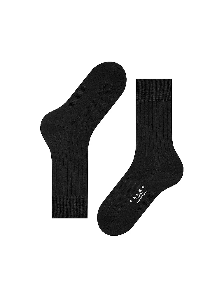 FALKE | Socken MILANO black | schwarz