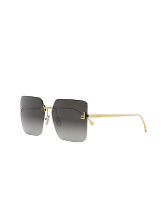 FENDI | FENDI First Crystal goldene eckige Sonnenbrille