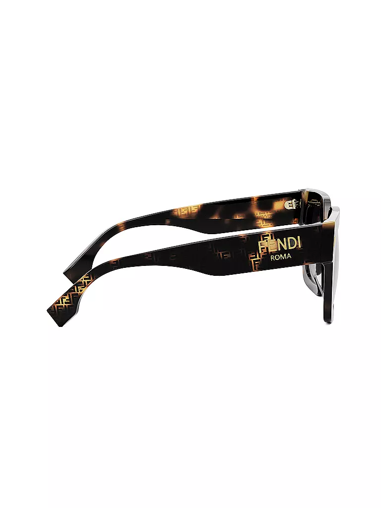 FENDI | FENDI Roma Havana eckige Sonnenbrille | schwarz