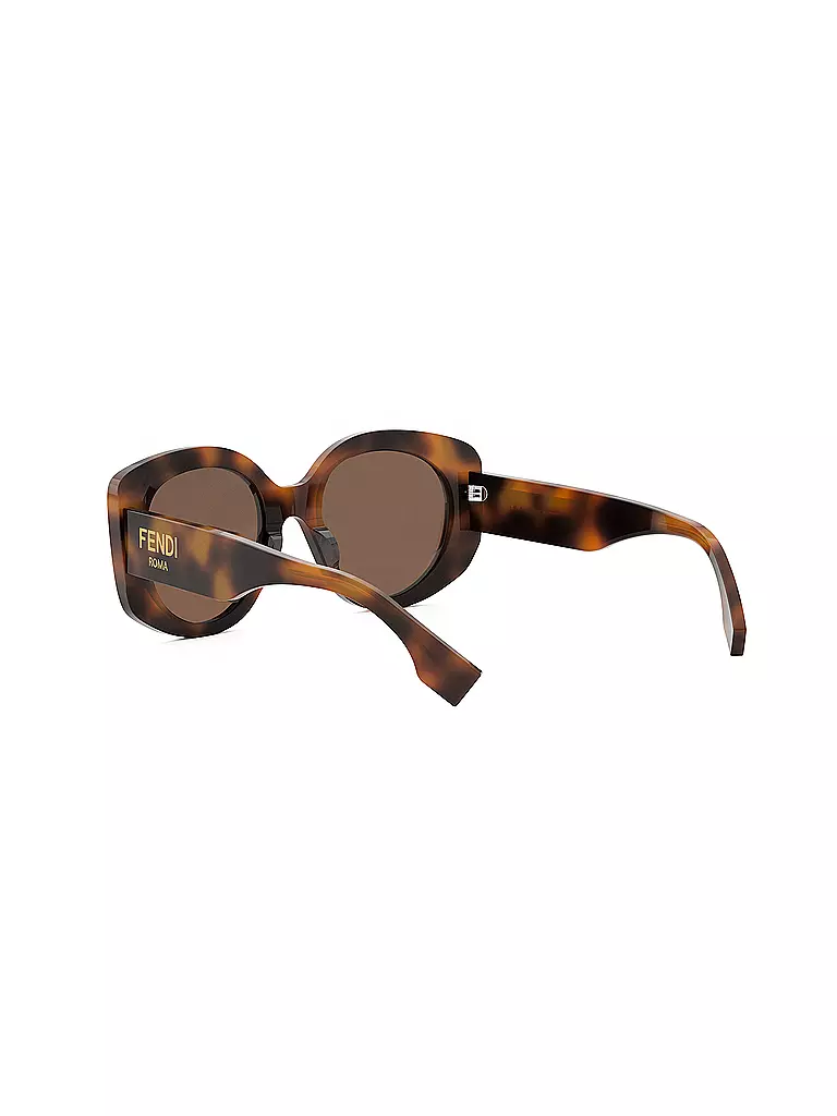 FENDI | FENDI Roma havana runde Sonnenbrille | schwarz