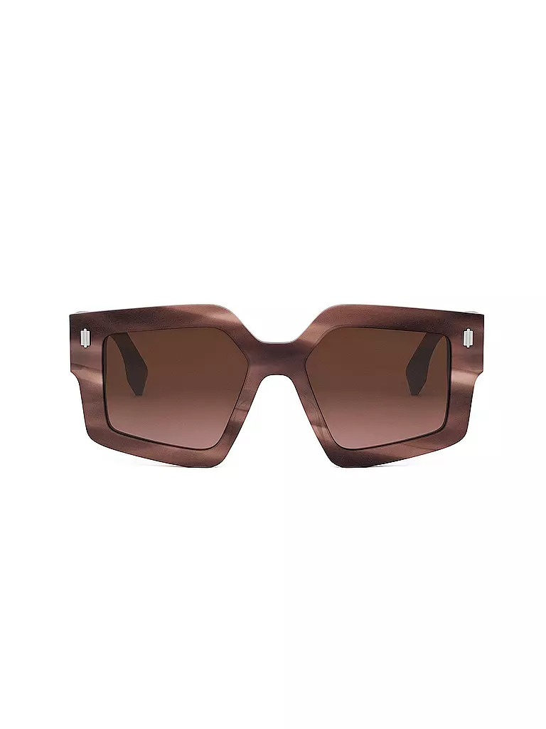 FENDI | FENDI Roma rose eckige Sonnenbrille | schwarz