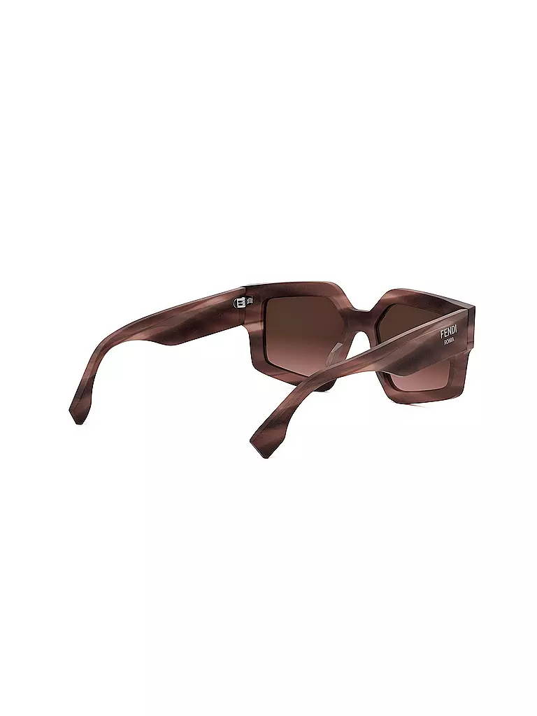 FENDI | FENDI Roma rose eckige Sonnenbrille | schwarz